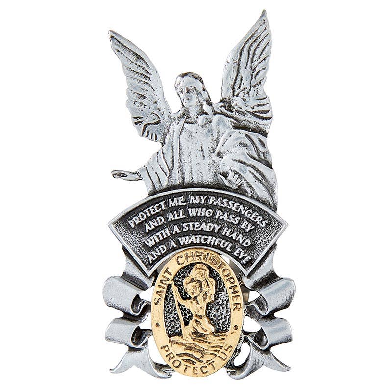 St Christopher/Guardian Angel Visor Clip