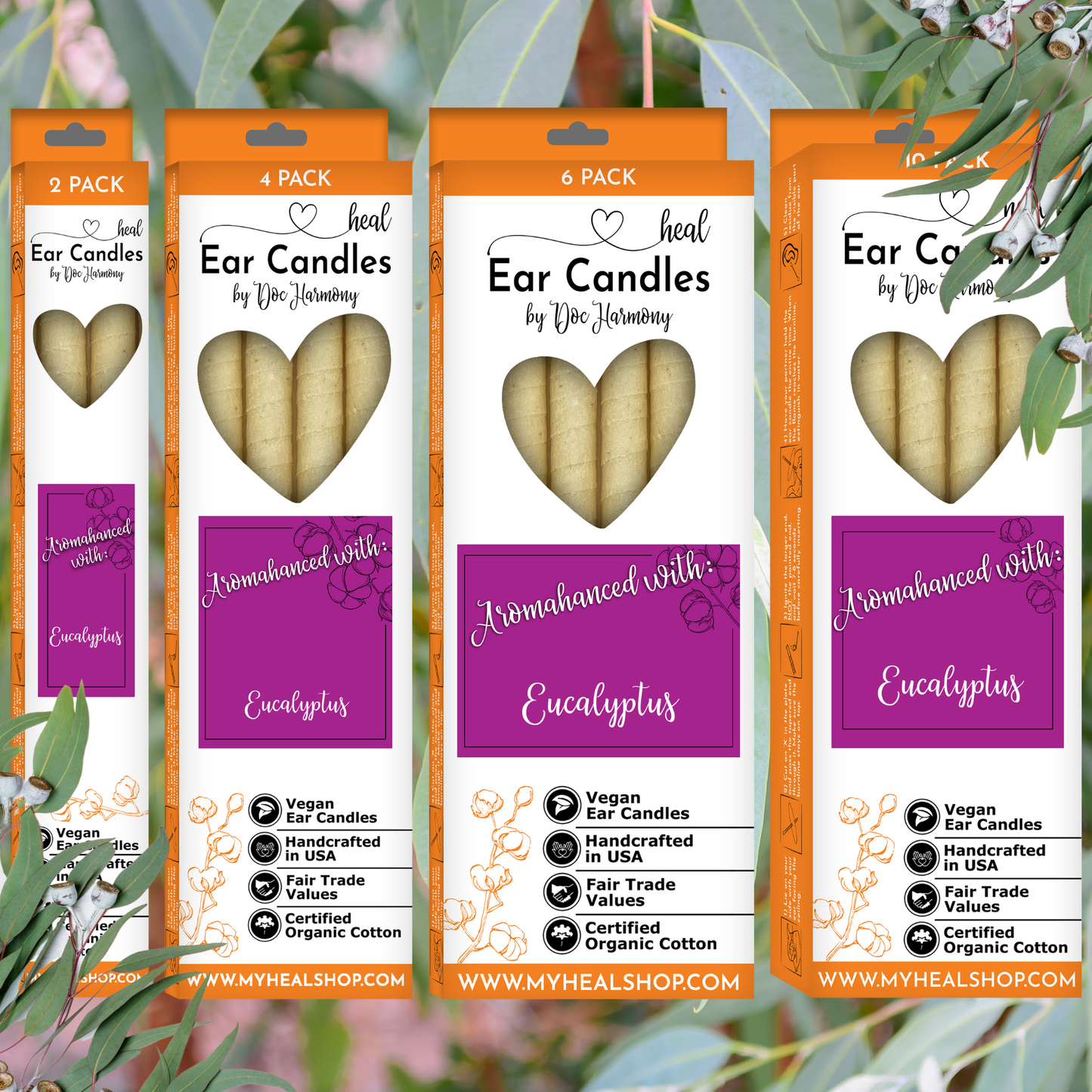 Eucalyptus Ear Candles by Doc Harmony