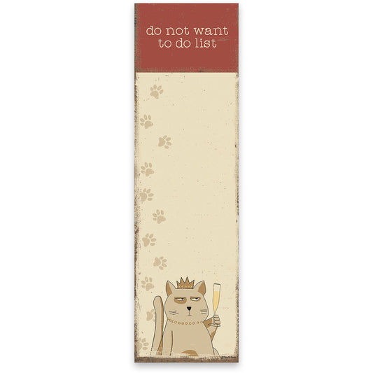 Do Not Want To Do List Magnetic Notepad – Sassy Cat Design