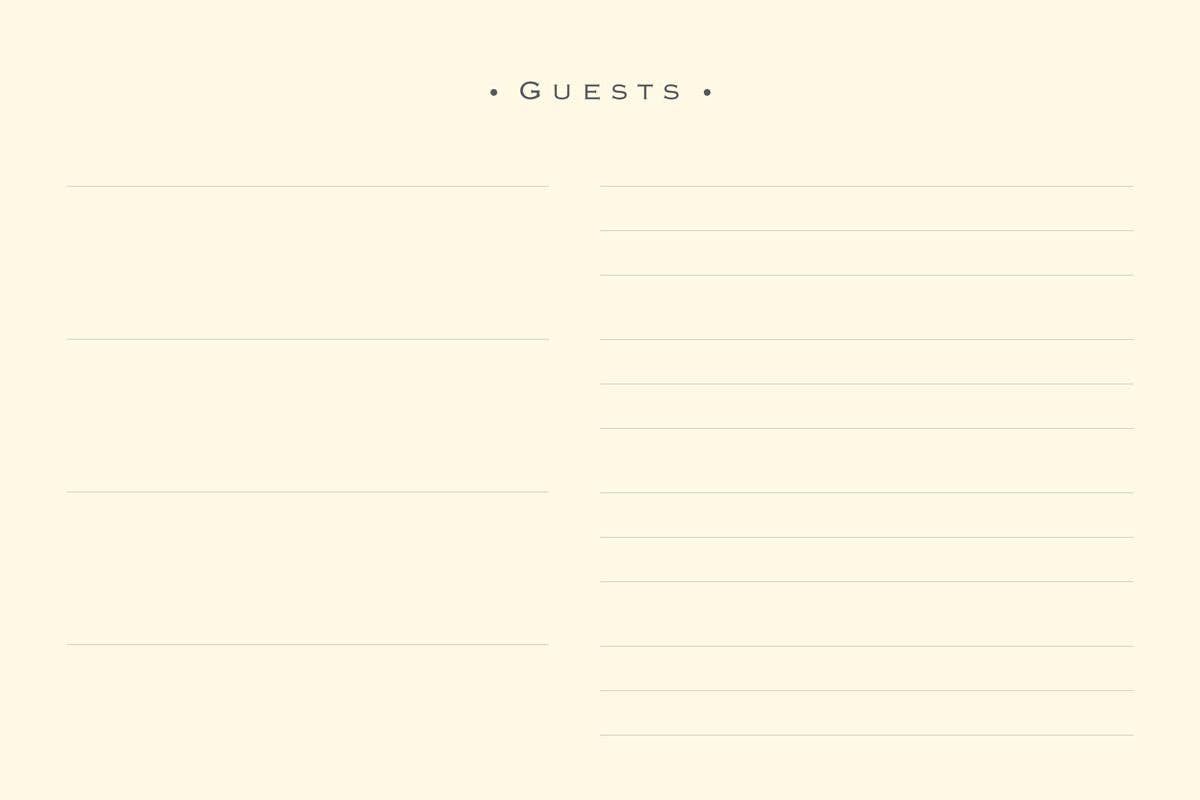 Classic White Guest Book