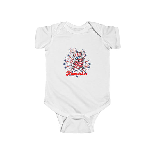 4th of July Baby Bodysuit - Little Firecracker Outfit, Infant Summer Apparel, USA Celebration Gift, Patriot Baby Clothes, Newborn Fun Wear