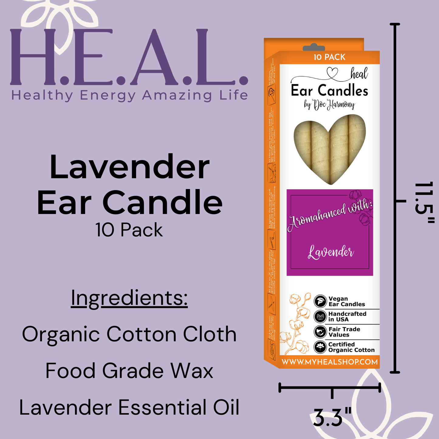 Lavender Ear Candles by Doc Harmony