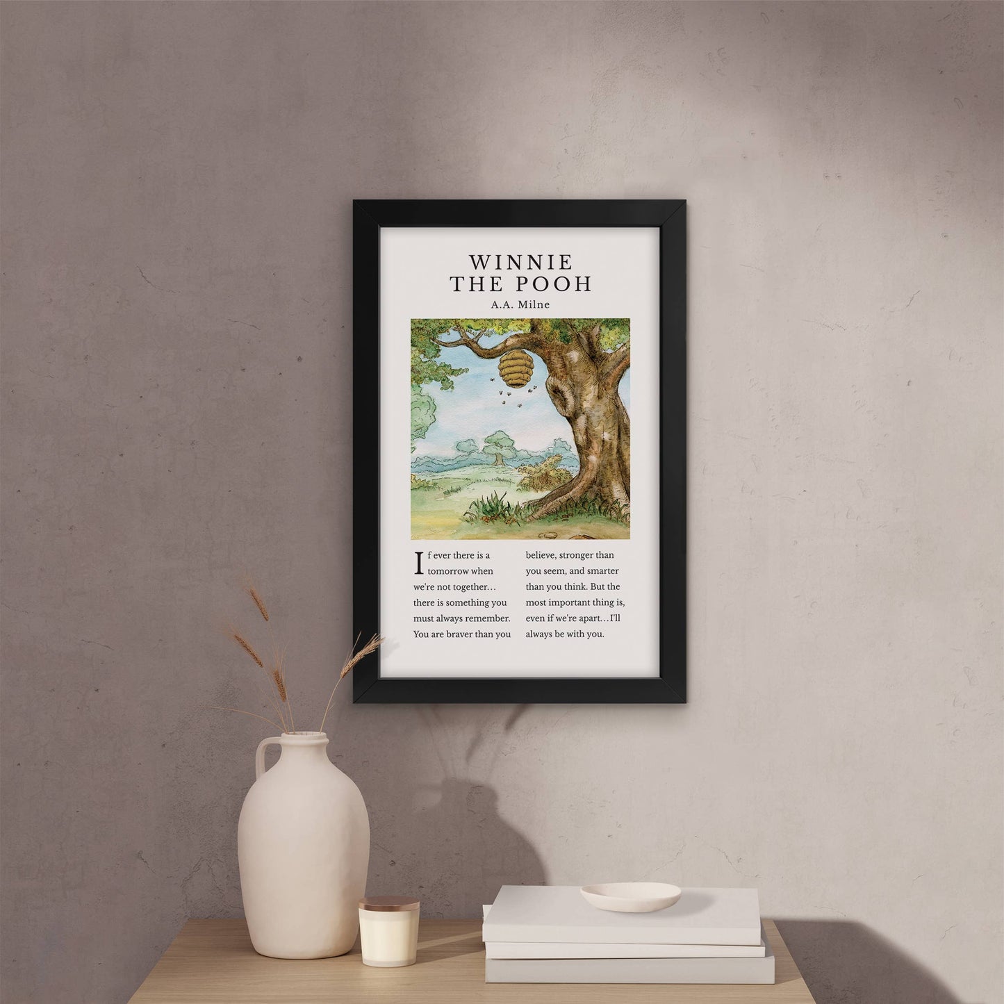 "If Ever There Is A Tomorrow" Winnie the Pooh Framed Art