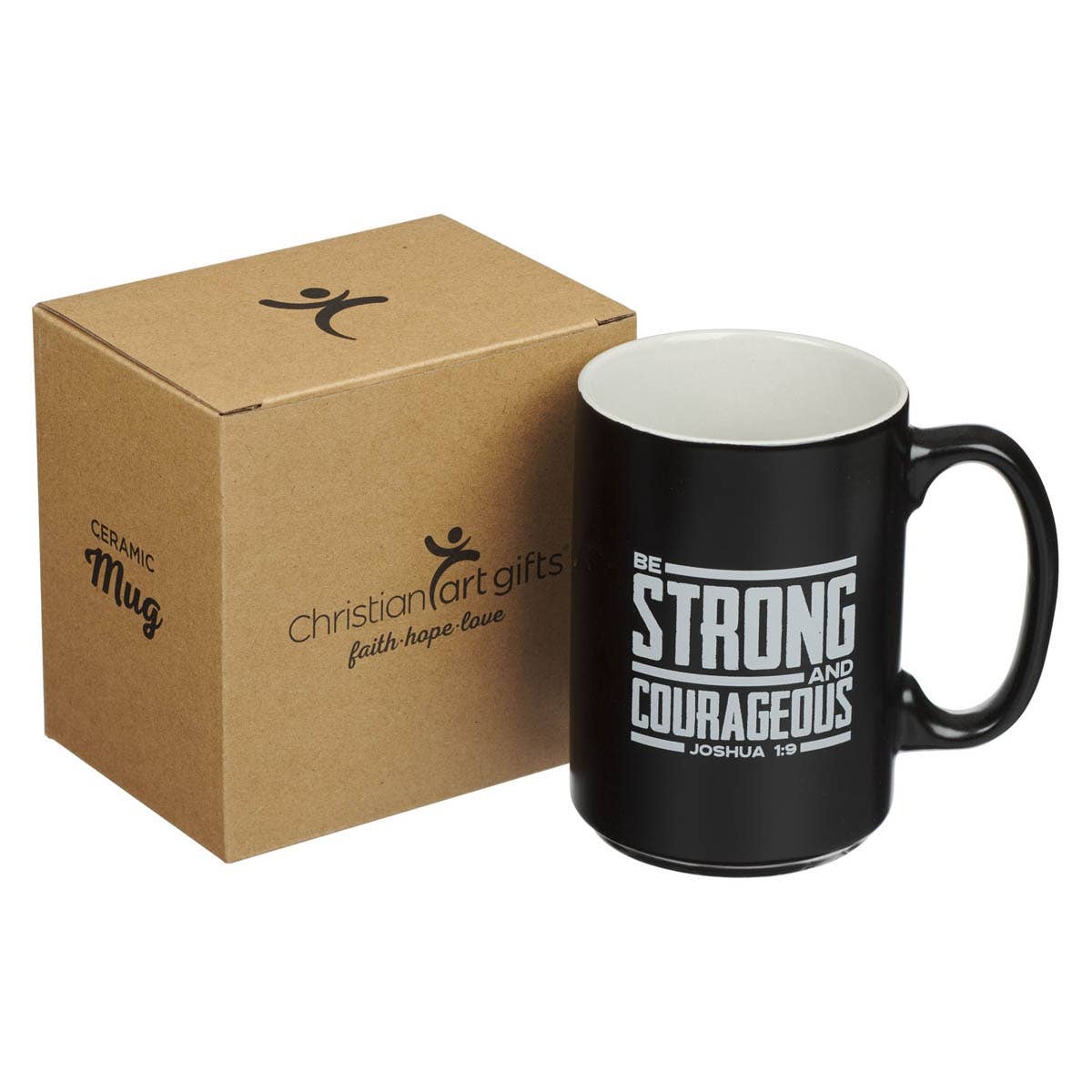 Mug Black Be Strong and Courageous Josh. 1:9