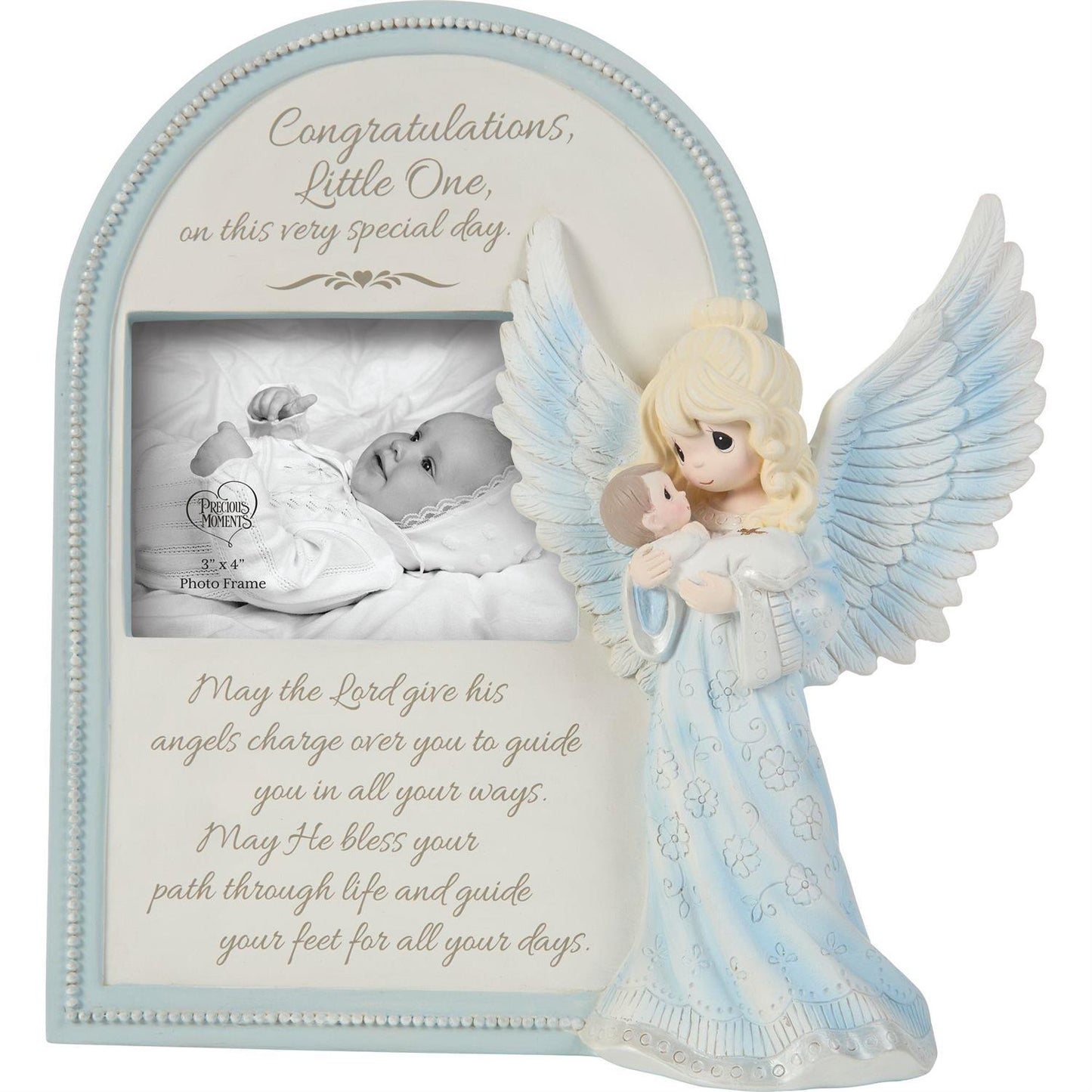 Precious Moments “May God Send His Angels To Watch You” Baptism Photo Frame