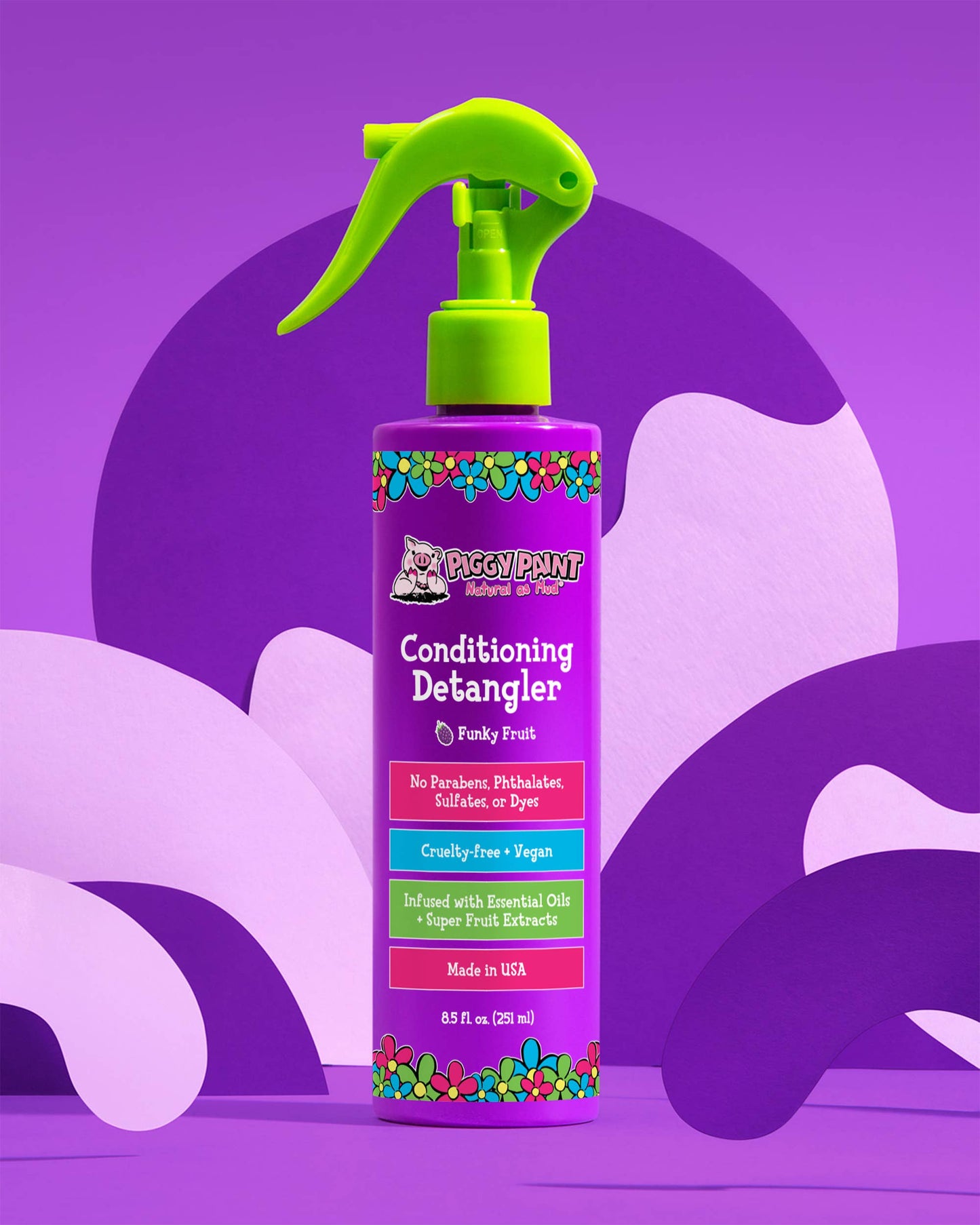 Funky Fruit Conditioning Detangler Non-toxic Hair Care - Piggy Paint