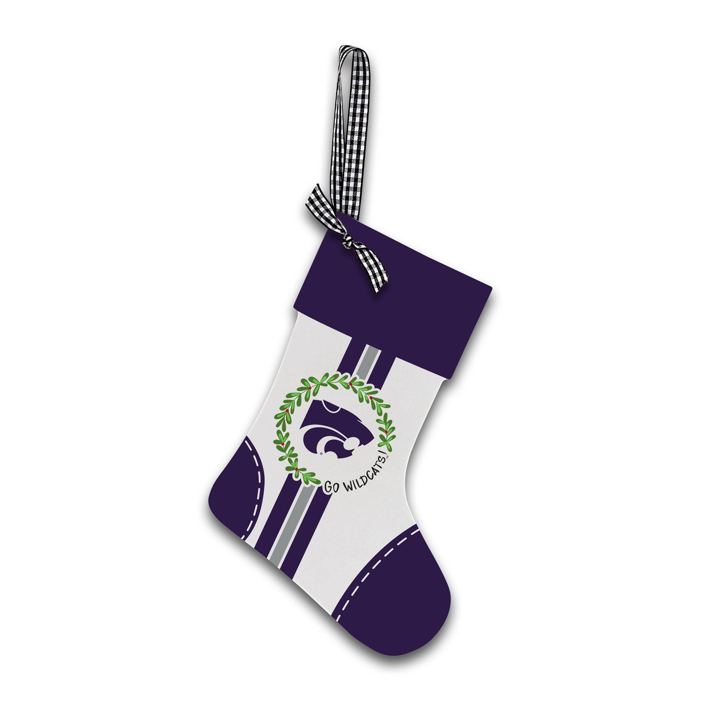 Kansas State University Wood Stocking Ornament