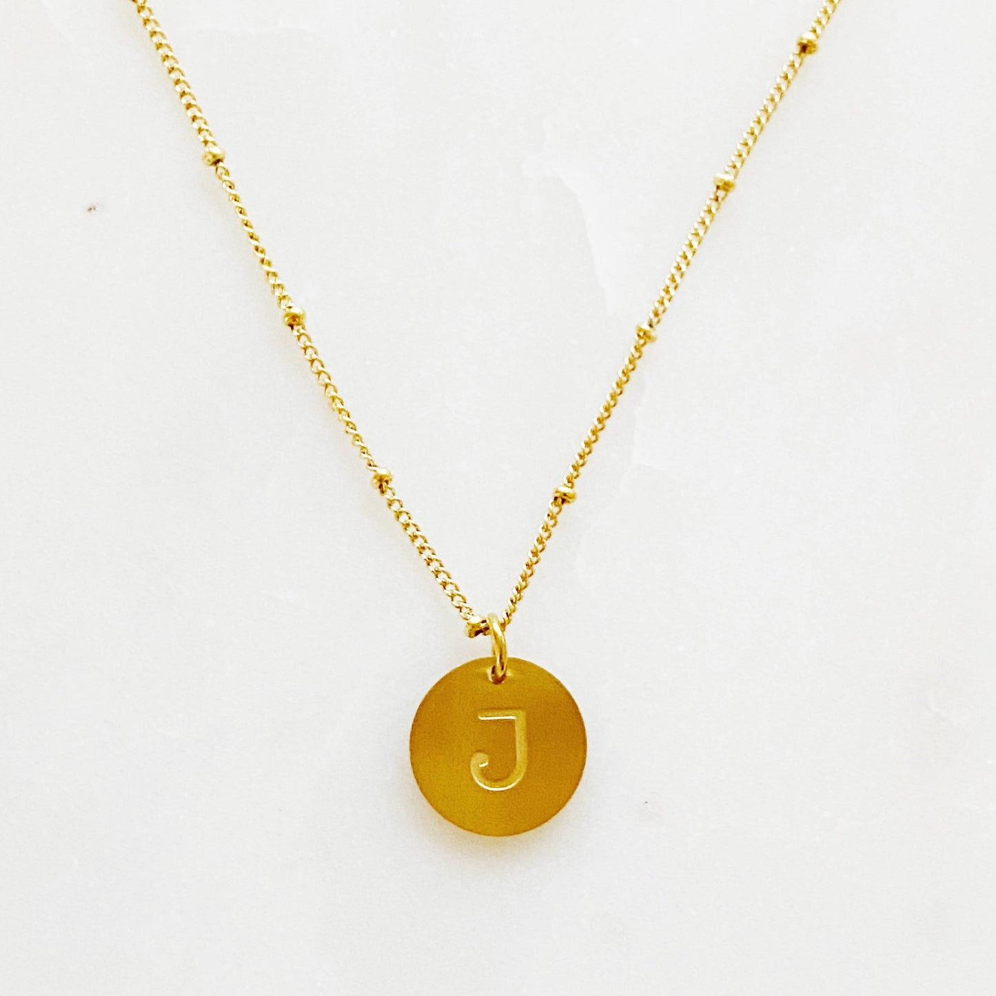 J Charm Necklace