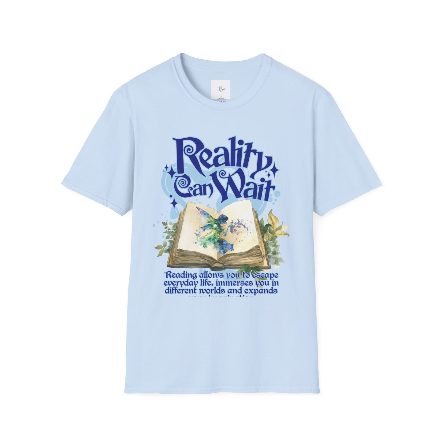 Reality Can Wait Unisex Softstyle T-Shirt – Perfect for Book Lovers