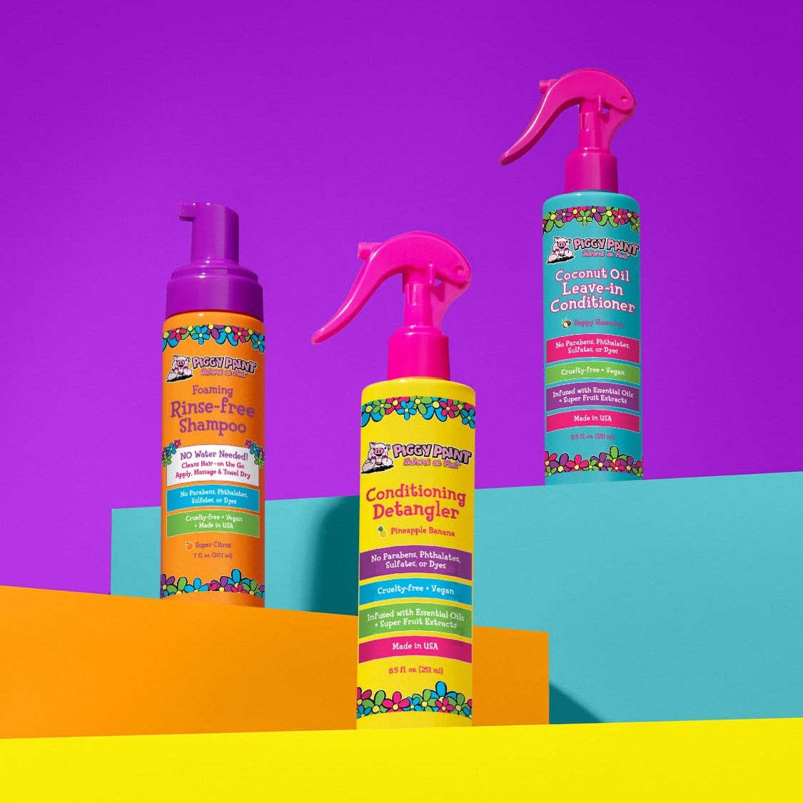 Pineapple Banana Conditioning Detangler Non-Toxic Hair Care by Piggy Paint