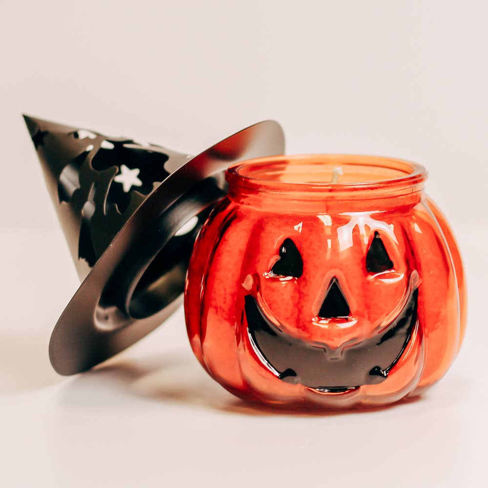 Punky - Pumpkin Jack-O-Lantern Candle – (10oz.) – Orange Cinnamon Clove