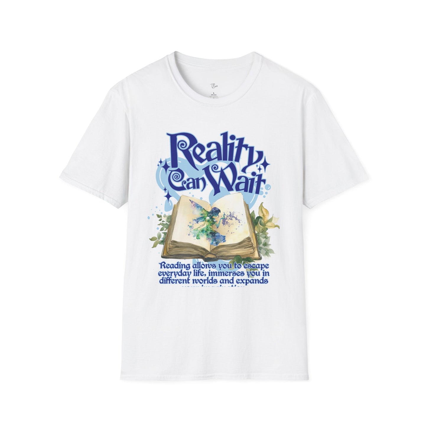 Reality Can Wait Unisex Softstyle T-Shirt – Perfect for Book Lovers