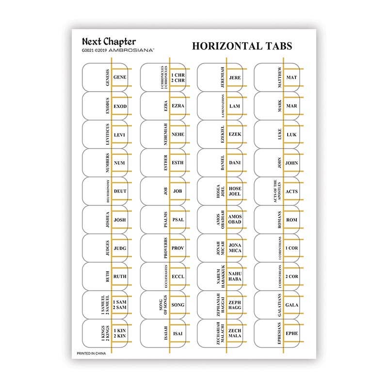 Bible Tabs - Cath Version Horz