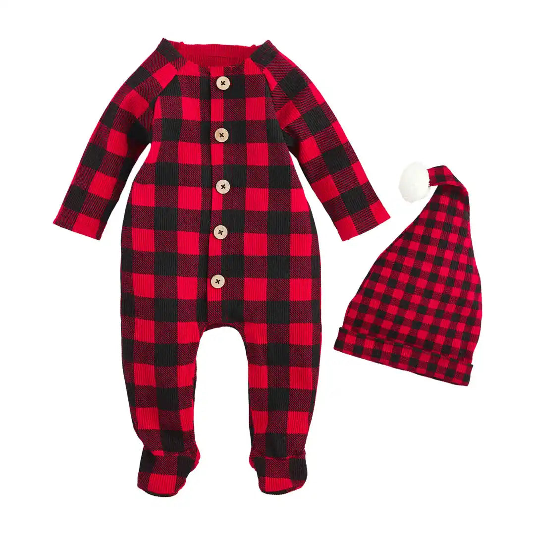 Baby Waffle Buffalo Check Sleeper