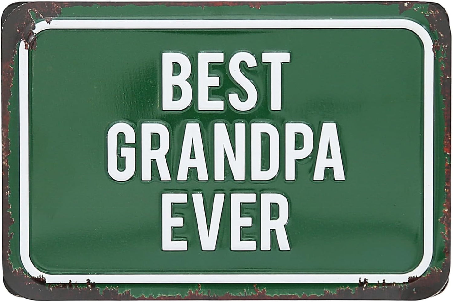 Best Grandpa Ever Tin Magnet Plaque