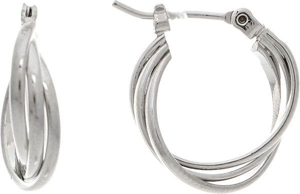 Silver 14k Plated Hypoallergenic Twist Wire .50" Hoop Earring