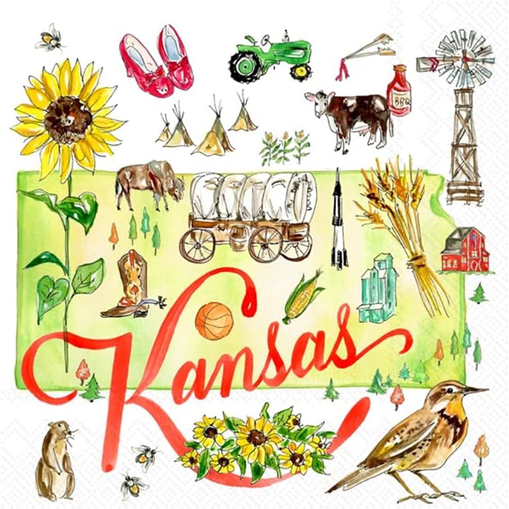 Kansas Beverage Napkins | State Collection