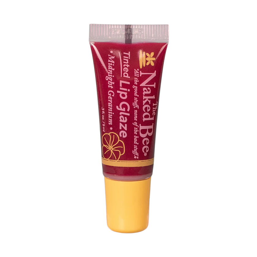 Naked Bee Midnight Geranium Sunset Lip Glaze