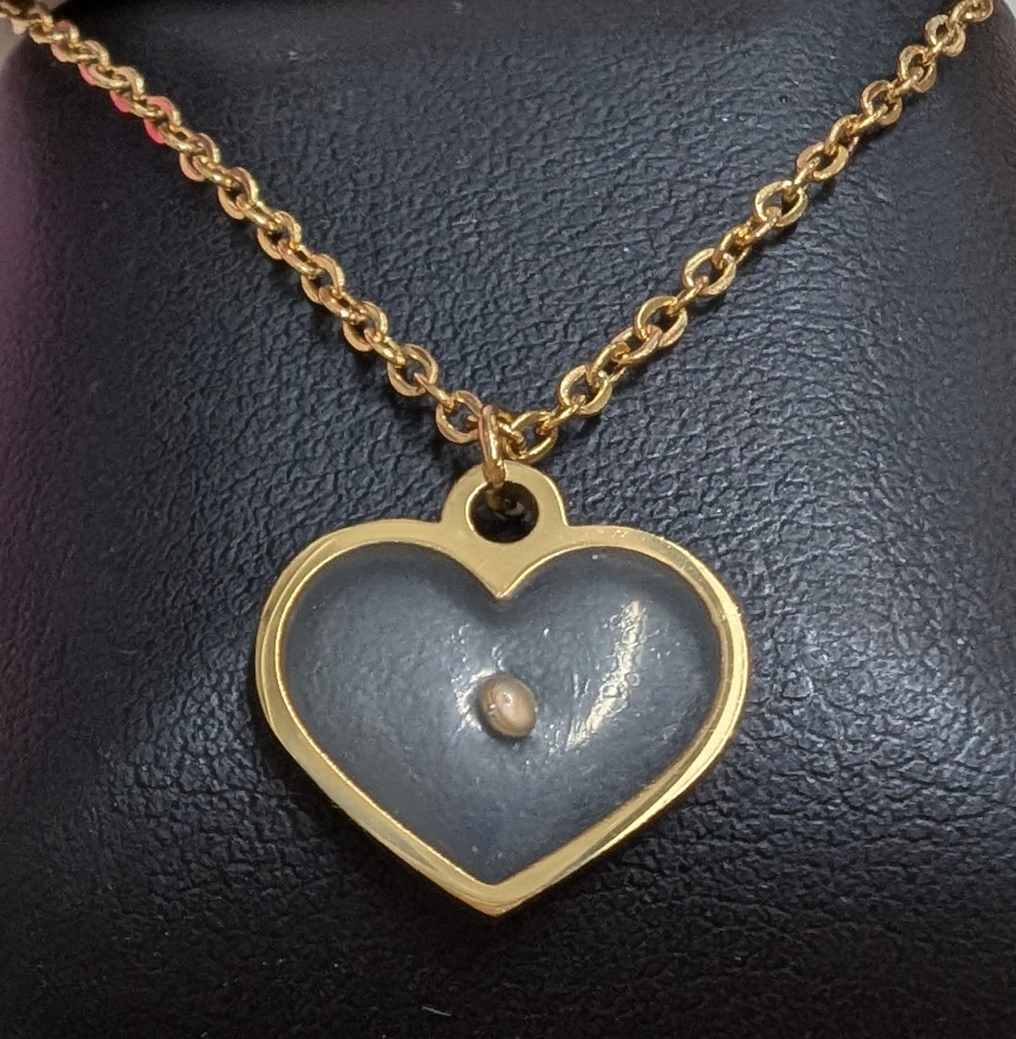 Mustard Seed Heart Pendant Necklace
