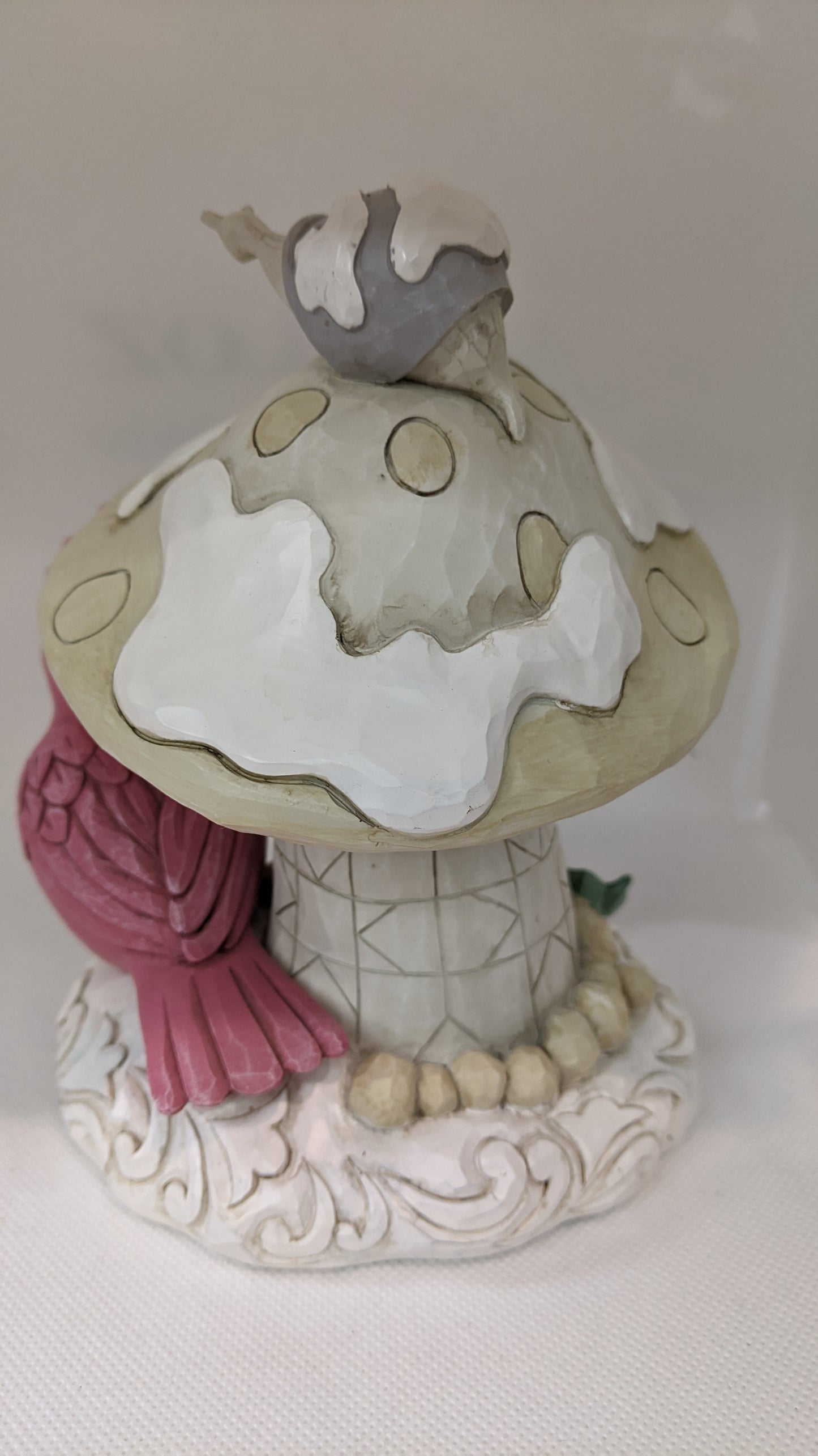 Jim Shore White Woodland Mushroom House