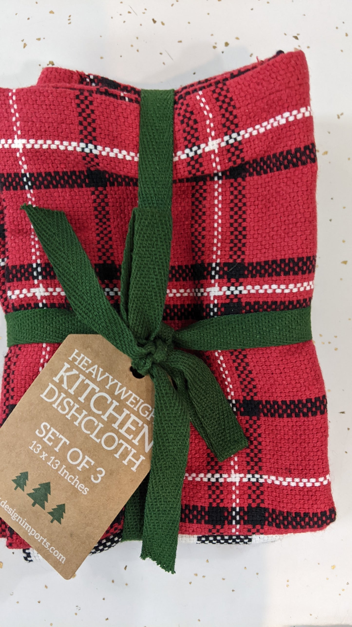 Winter Cabin Dishcloth set of 3