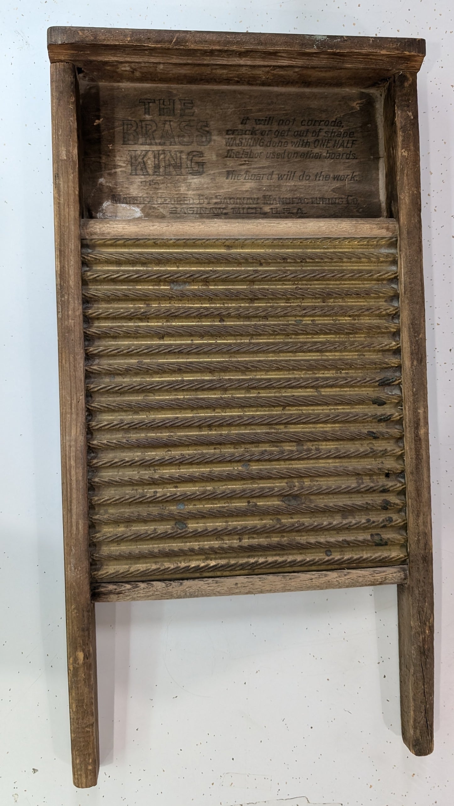 1900s Brass King Washboard #800 by Saginaw Manufacturing