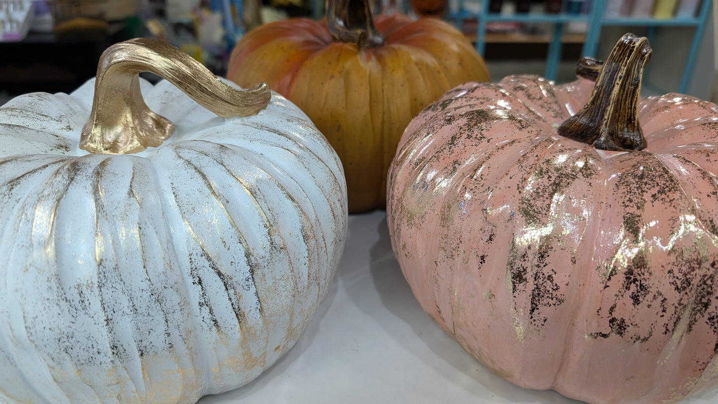 9” Resin Pumpkins