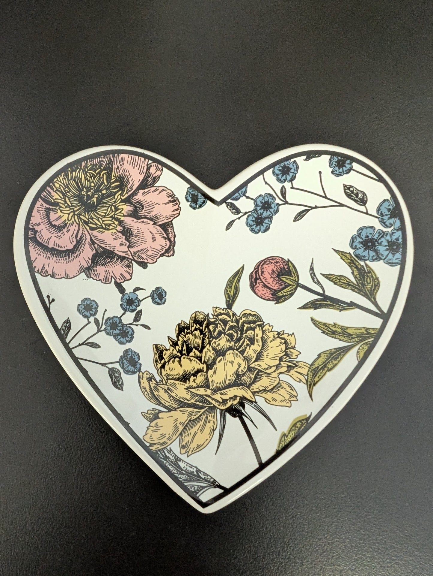 Heart Shaped Trinket Dish in trendy vintage prints