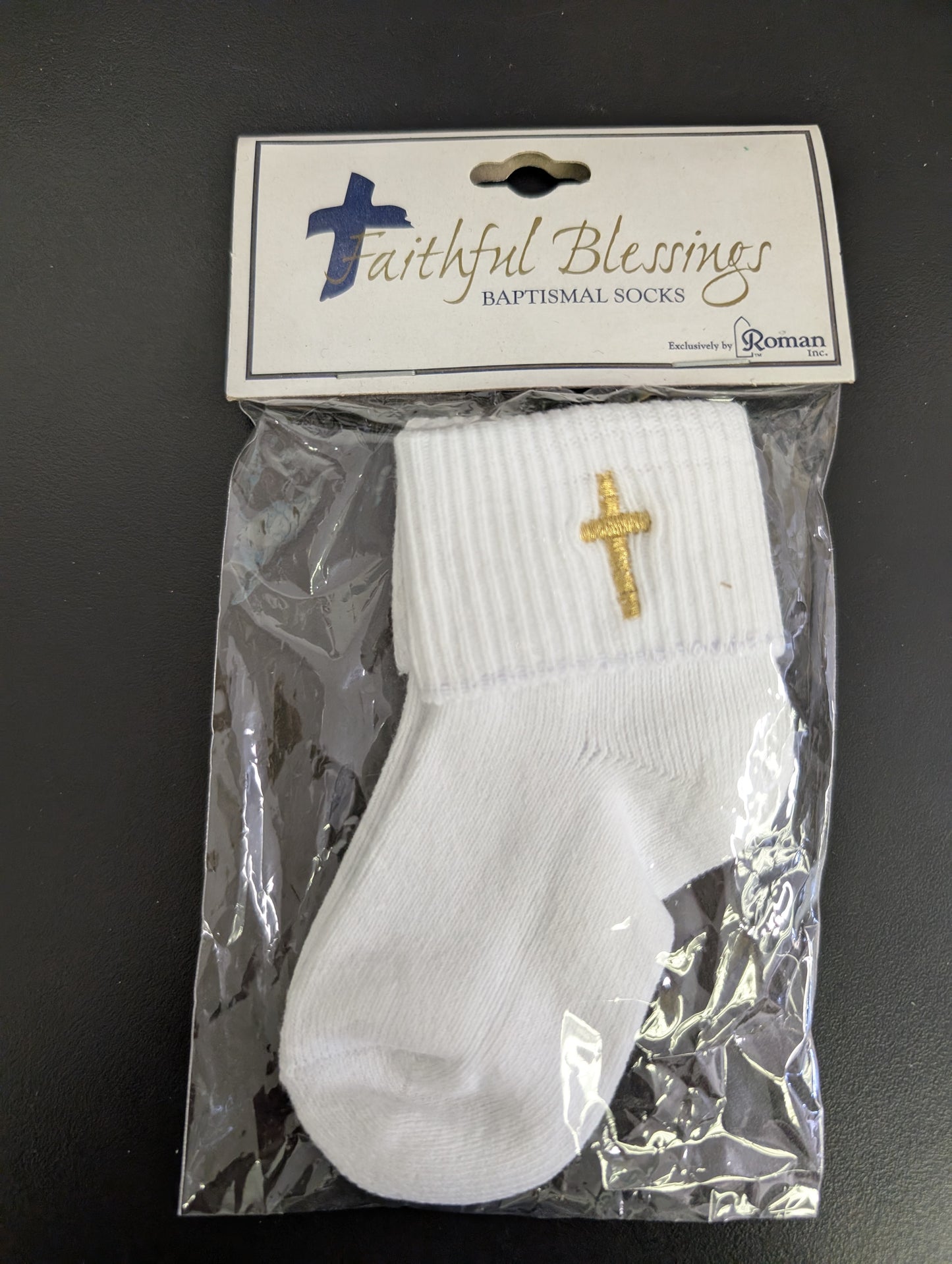 Baptism Socks w/cross