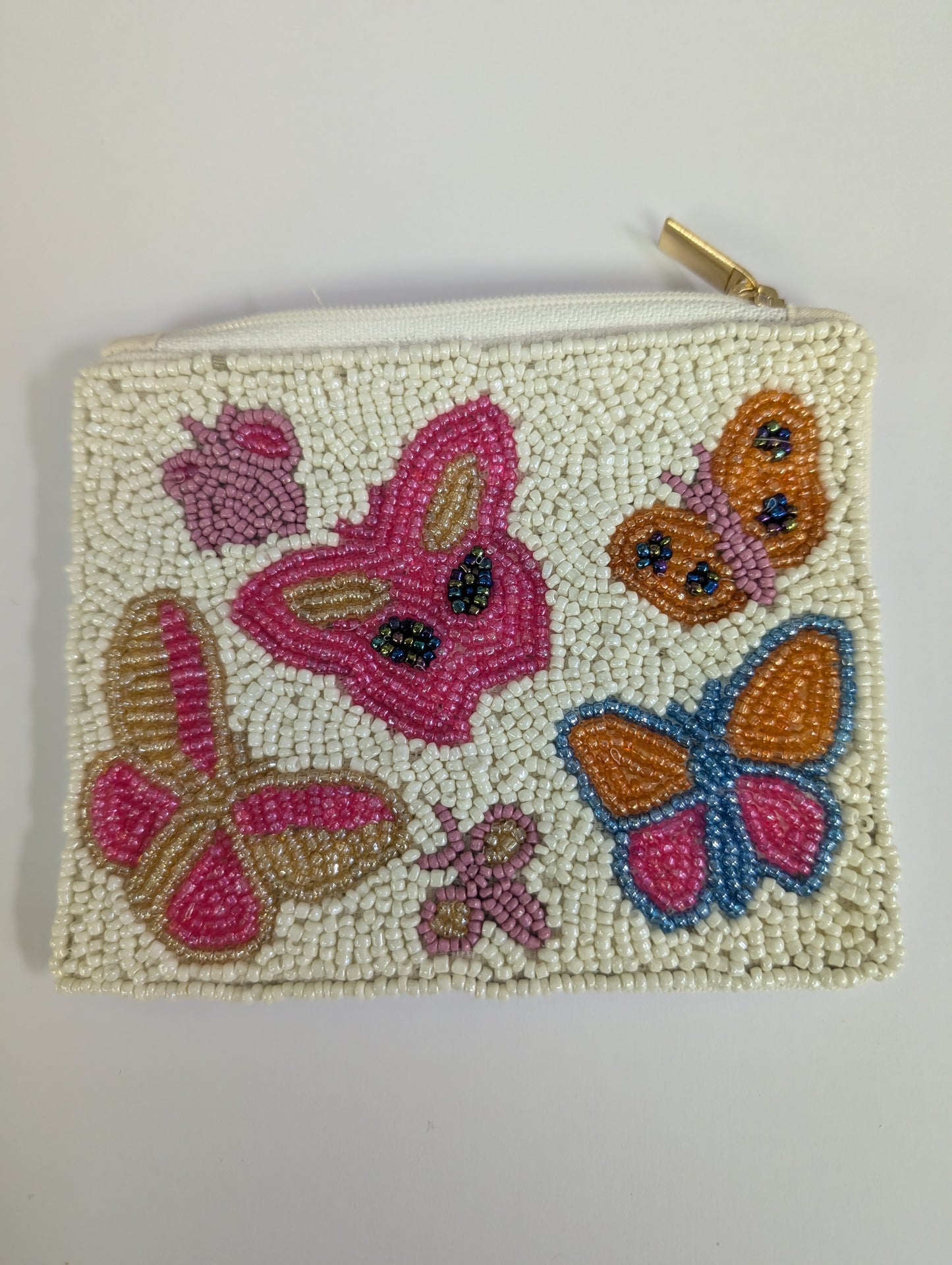 Butterfly Beaded Coin Purse