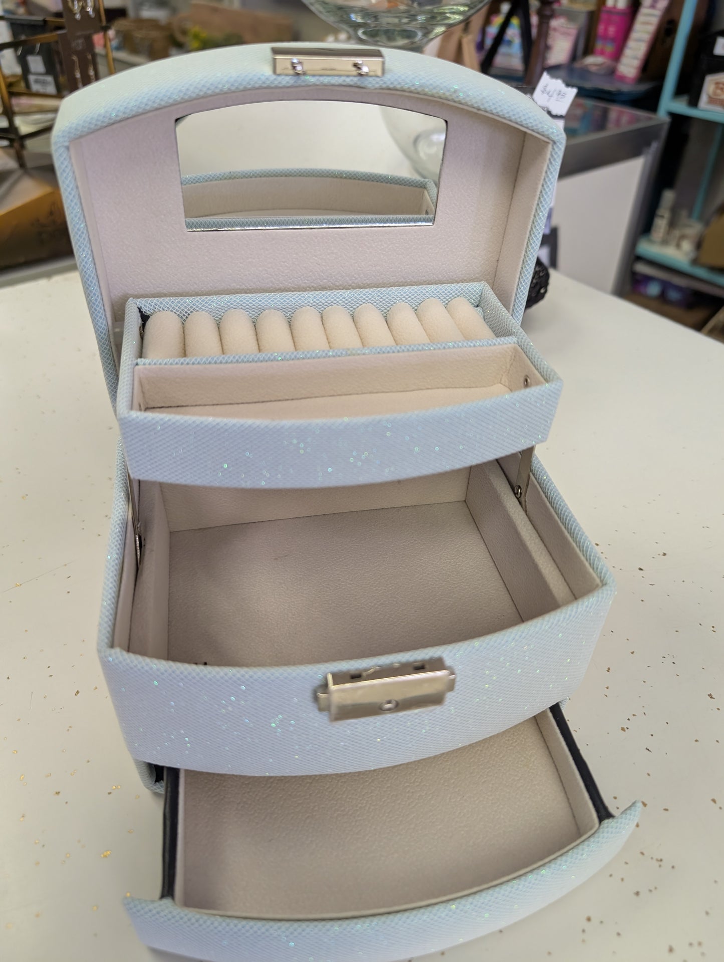 Three Tier Lockable Jewelry Box