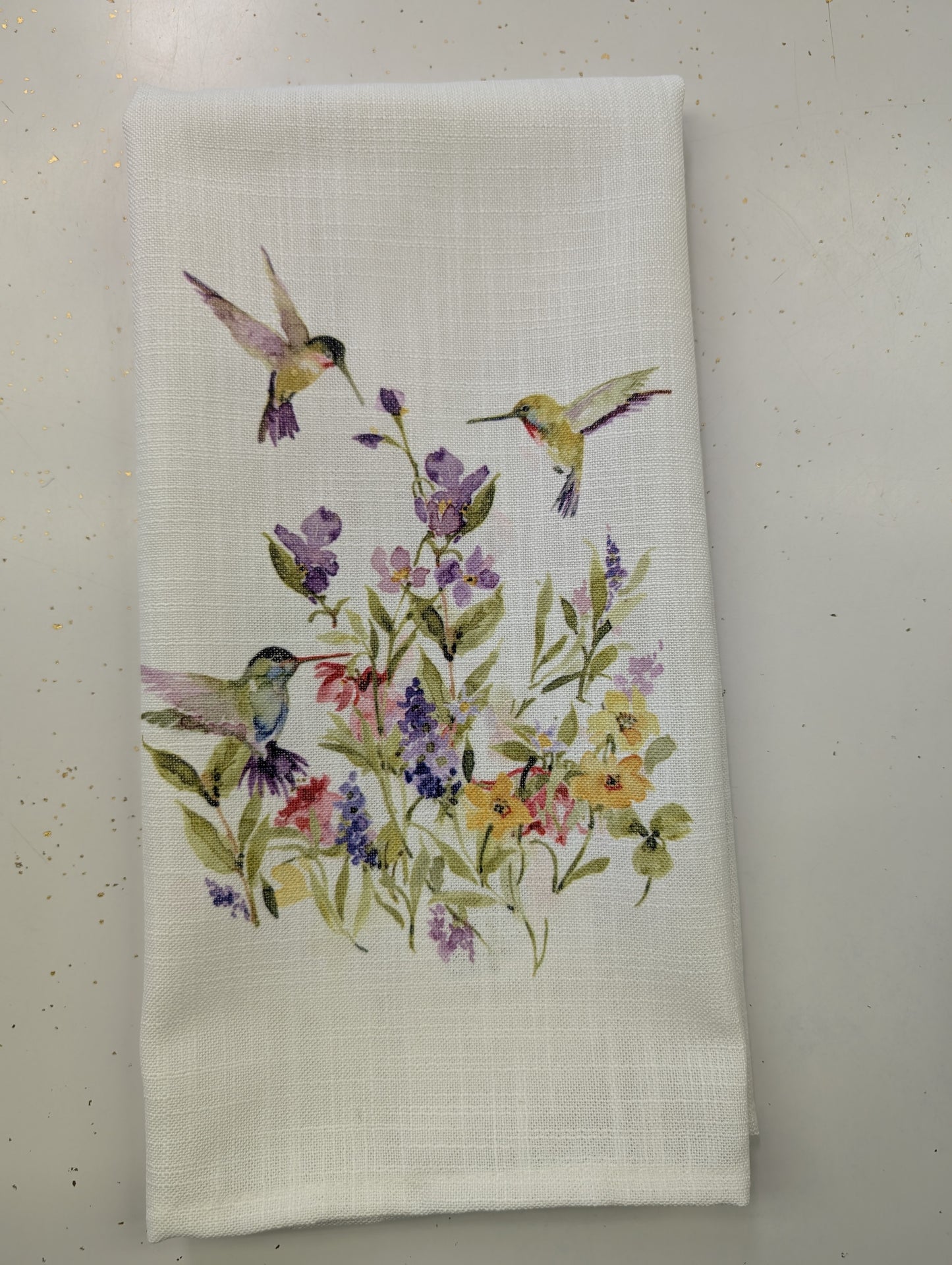Hummingbirds and Florals Dishtowels