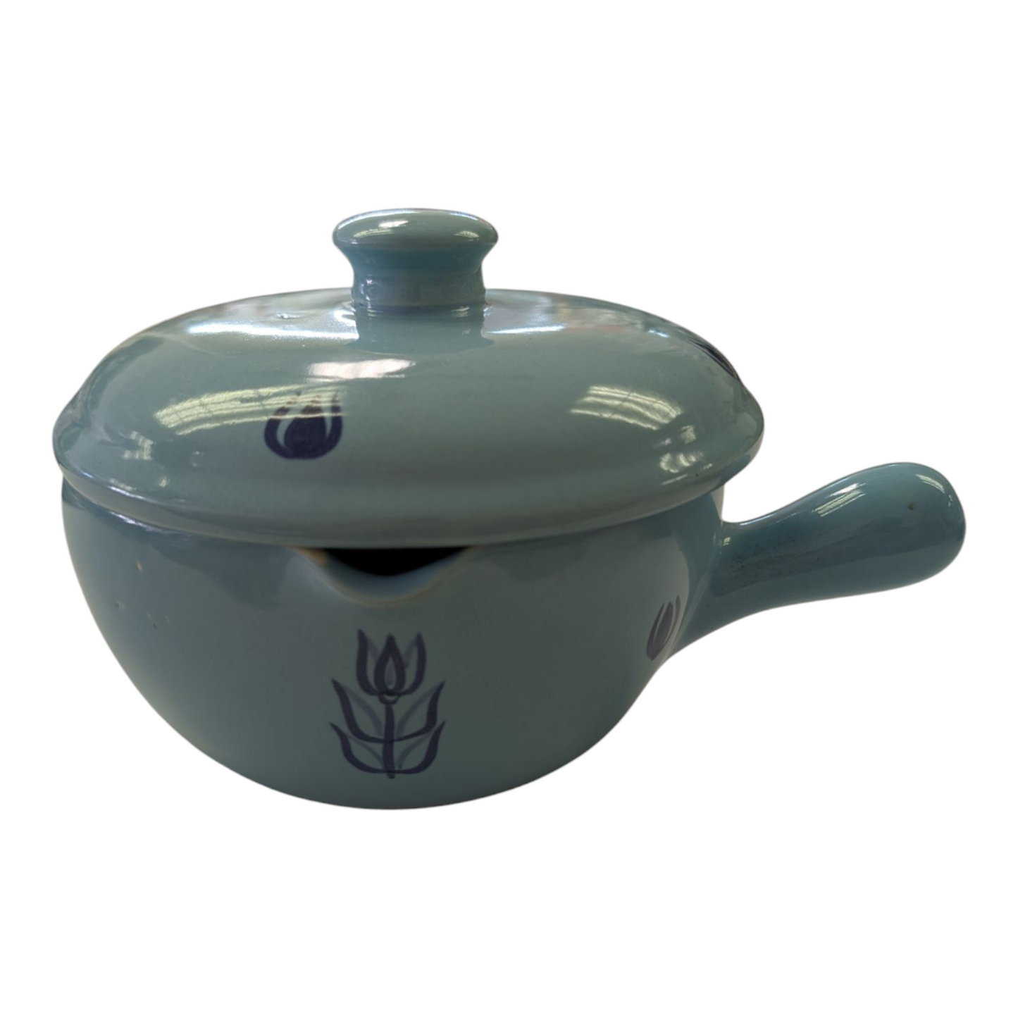 1950s Cronin Blue Tulip Soup/Casserole Crock
