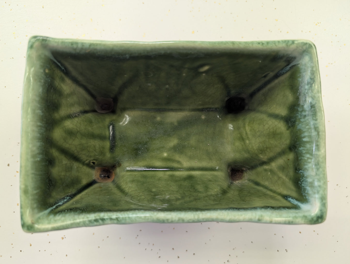 Cookson Pottery Green Planter #1446 - USA 6"