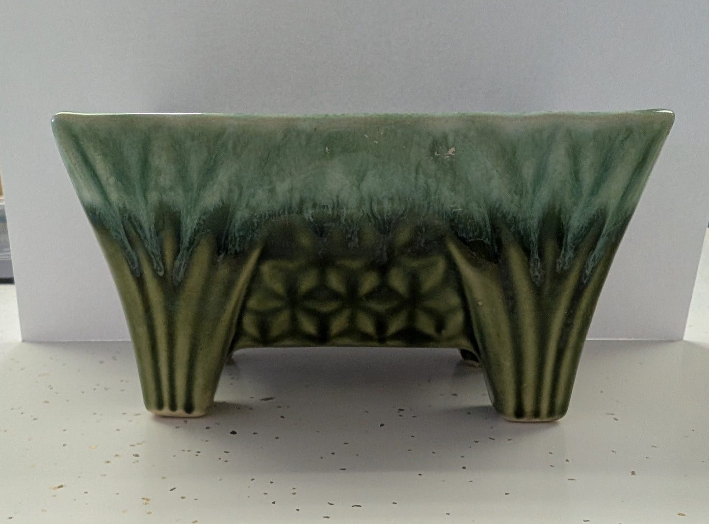 Cookson Pottery Green Planter #1446 - USA 6"