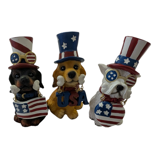 Americana Dog 4.5" resin figurine