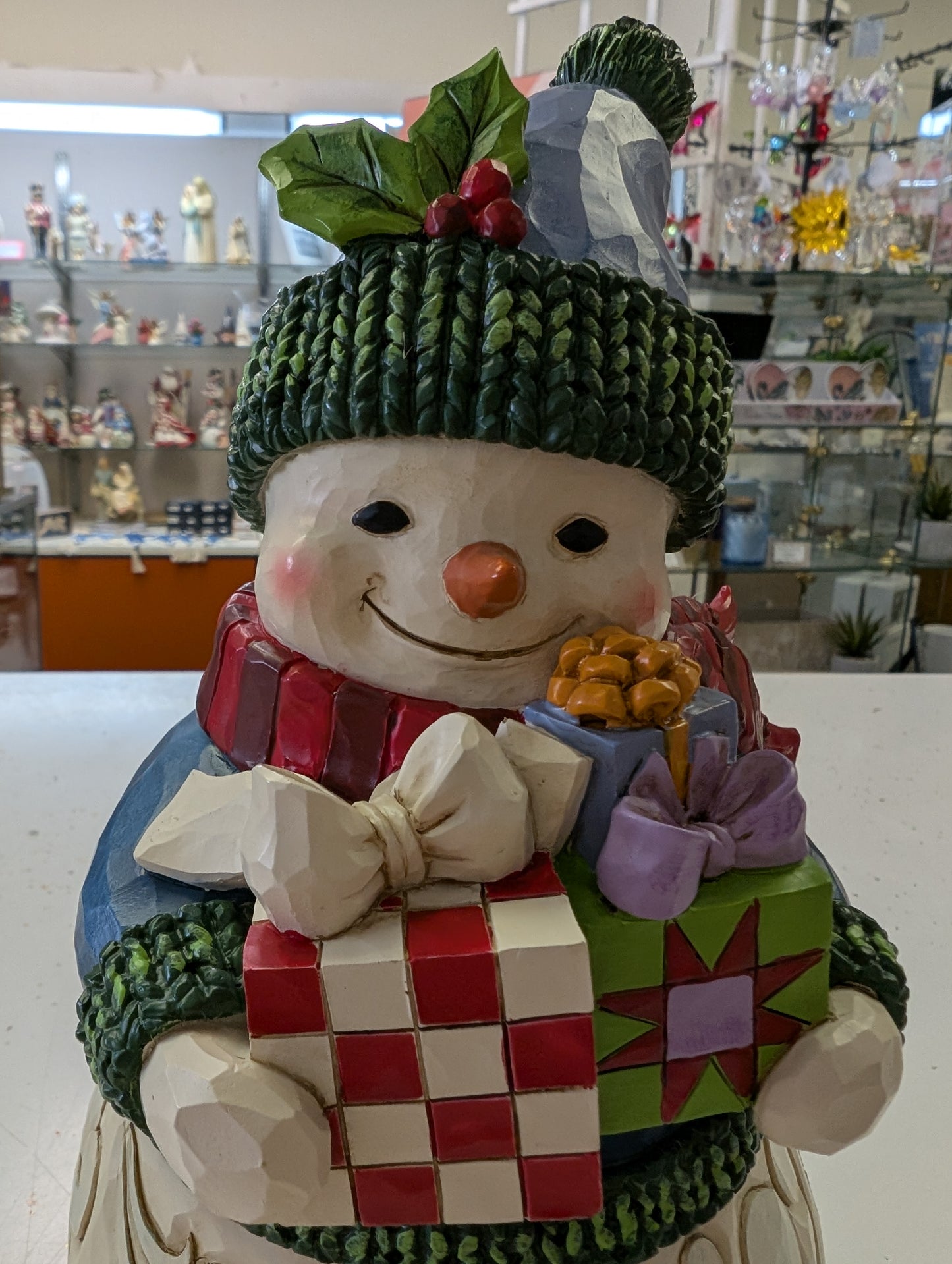 Snowman with Presents - Unwrap the Joy