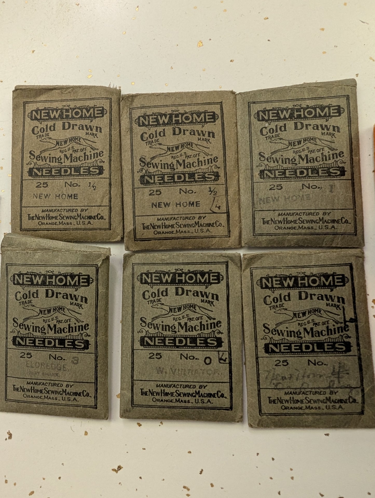 Vintage Razor Box filled with New Home Sewing Machine Needles