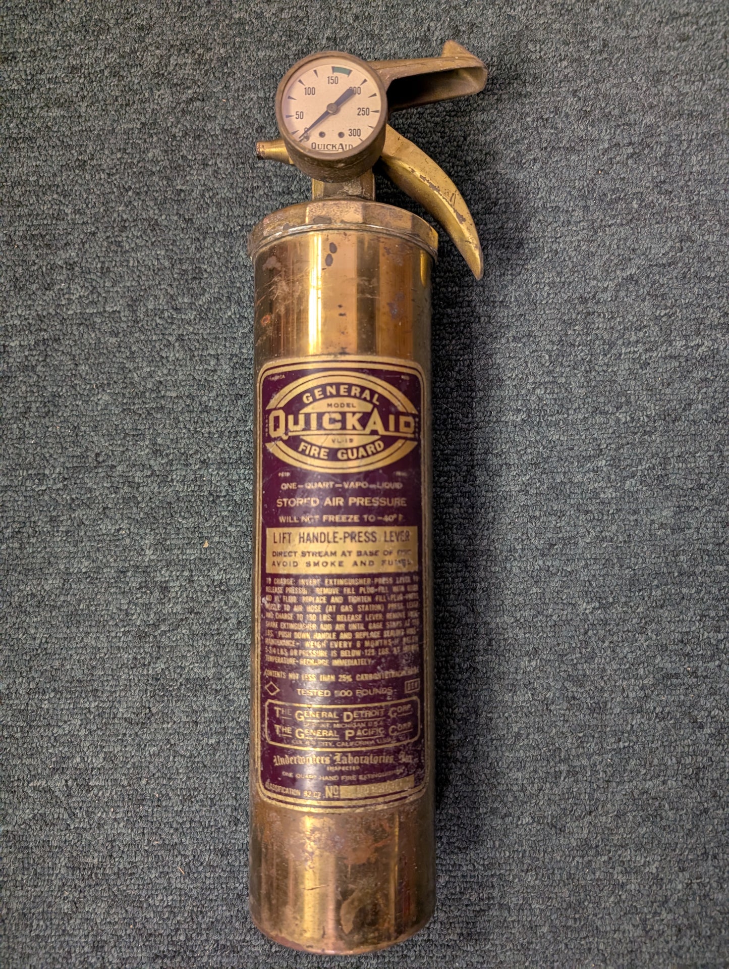 Brass Fire Extinguisher Fire Guard Model 85HD