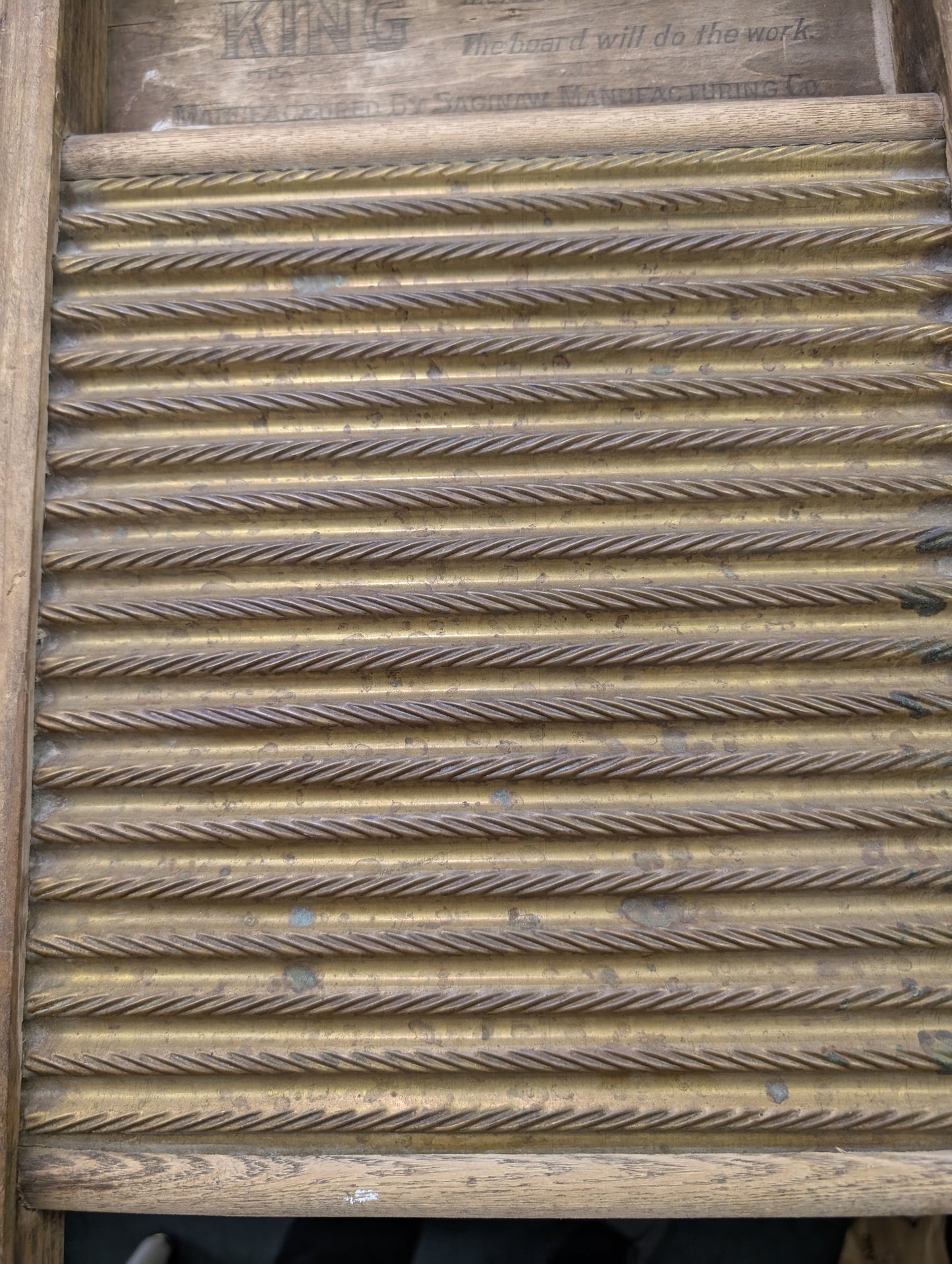 1900s Brass King Washboard #800 by Saginaw Manufacturing