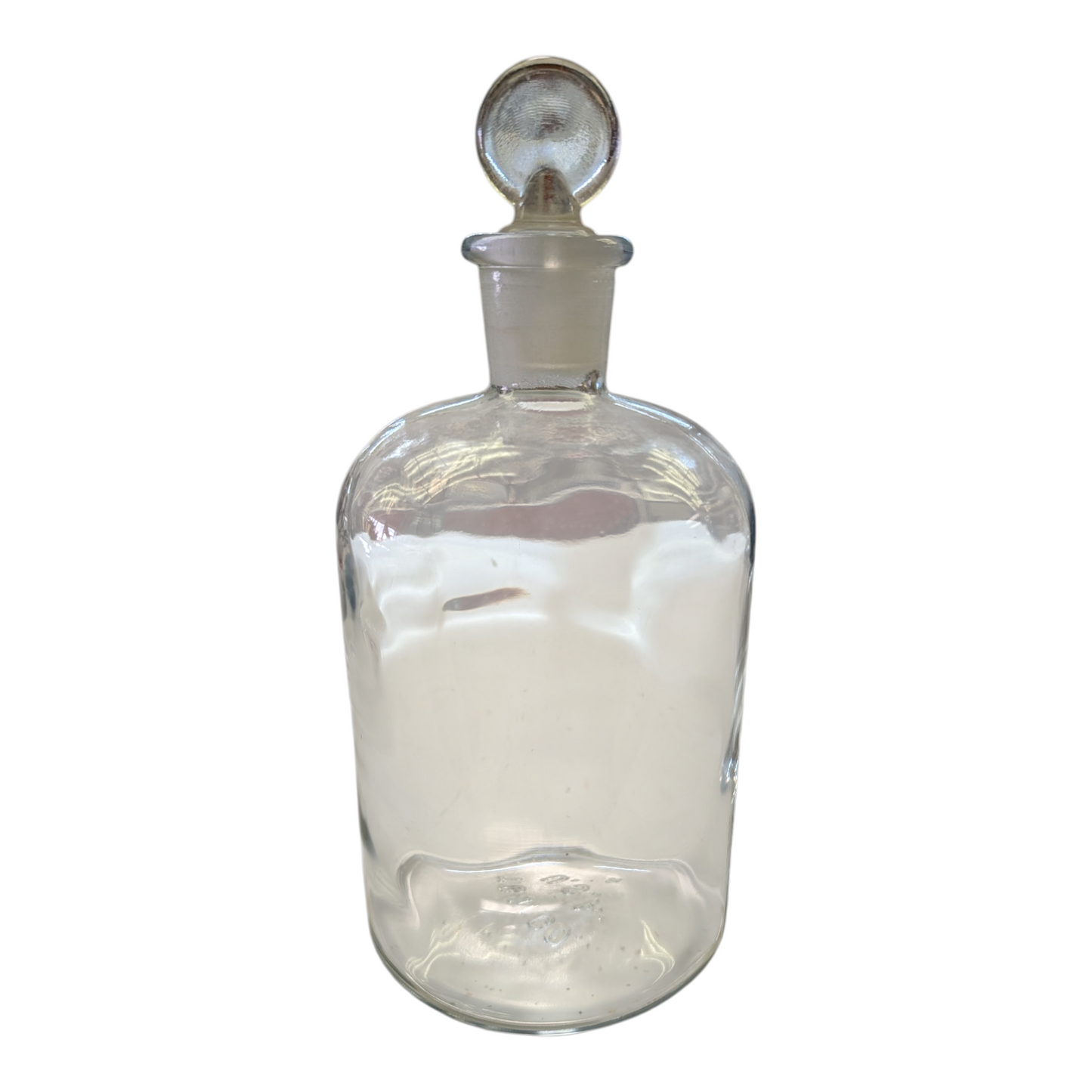 Vintage Apothecary Glass Bottle #4 with Stopper – T.C.W. Co. USA (1900–1940)