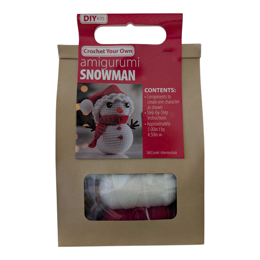 Amigurumi Holiday DIY Crochet Kits – Reindeer, Penguin, Gingerbread Man, Snowman