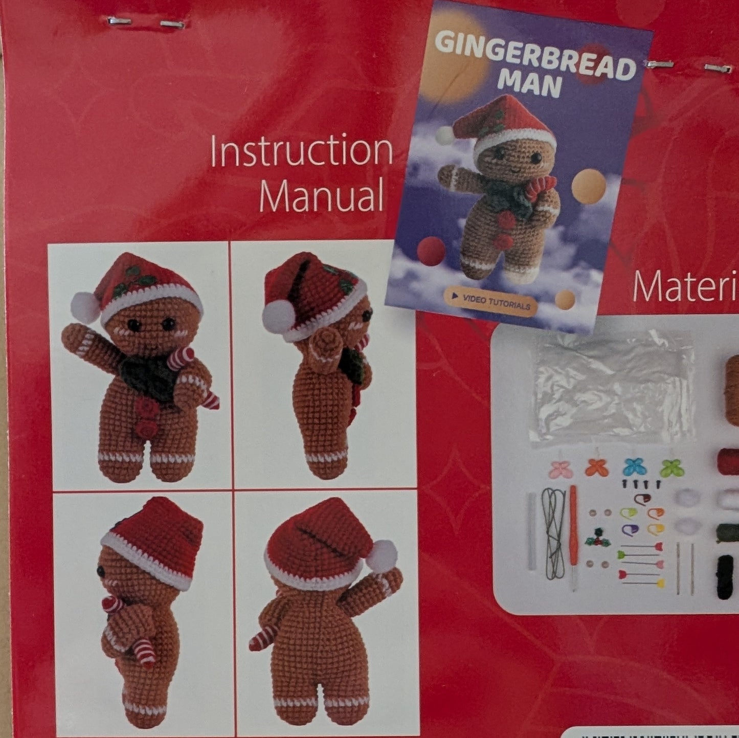 Amigurumi Holiday DIY Crochet Kits – Reindeer, Penguin, Gingerbread Man, Snowman