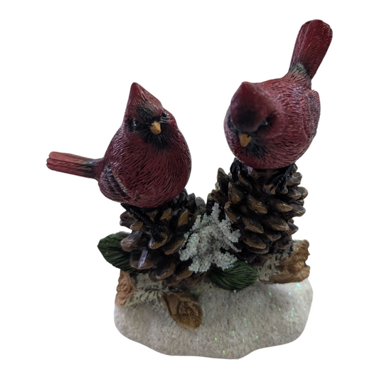 Cardinals on Pine Cones Figurine – 5.5"
