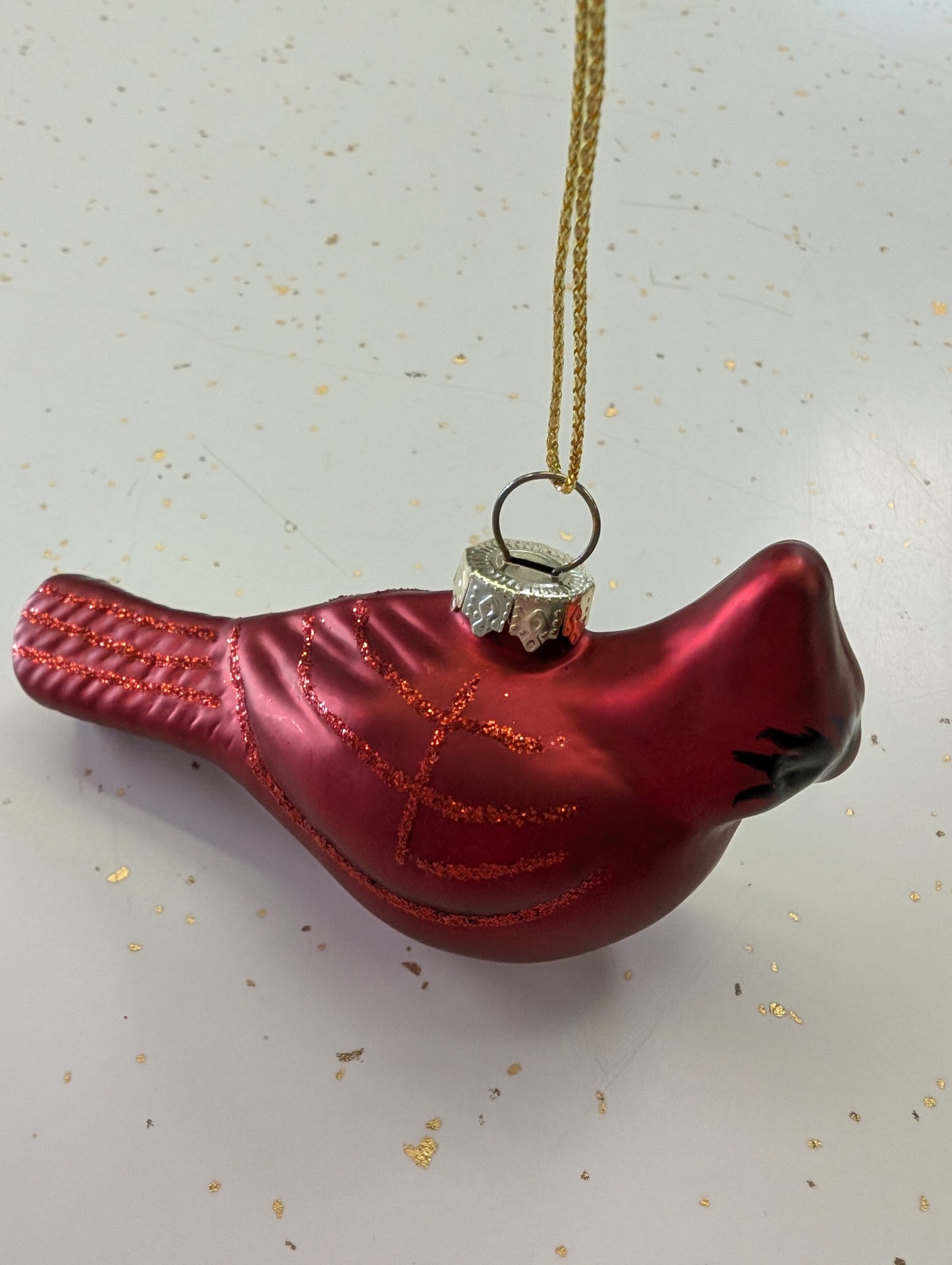 4” Handblown Glass Cardinal Ornament