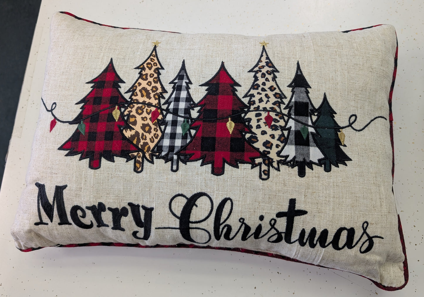 Holiday Trees Fabric Pillow – Cozy Christmas Style
