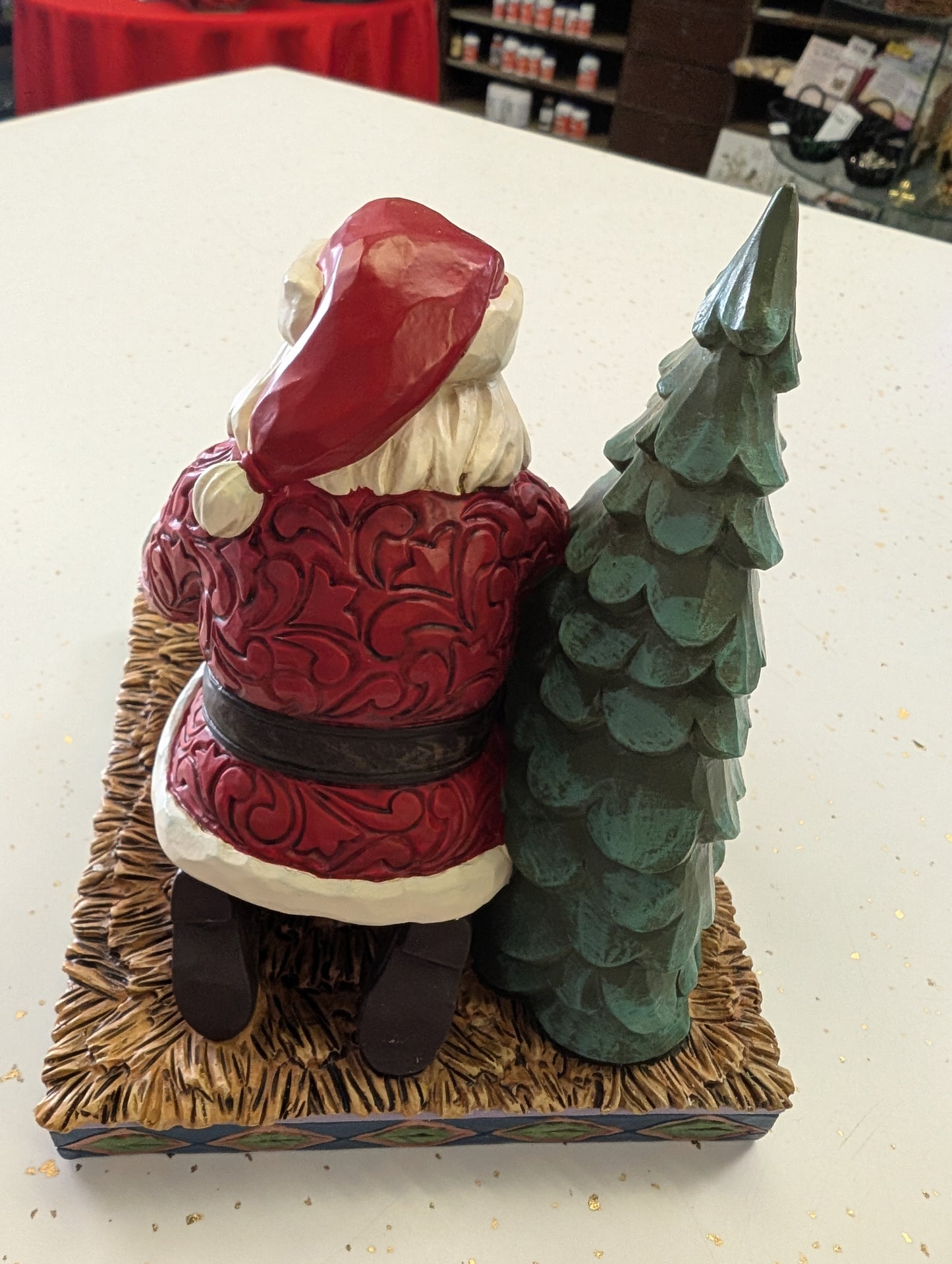 Jim Shore Santa Kneeling over Baby Jesus - "Christmas Miracle"