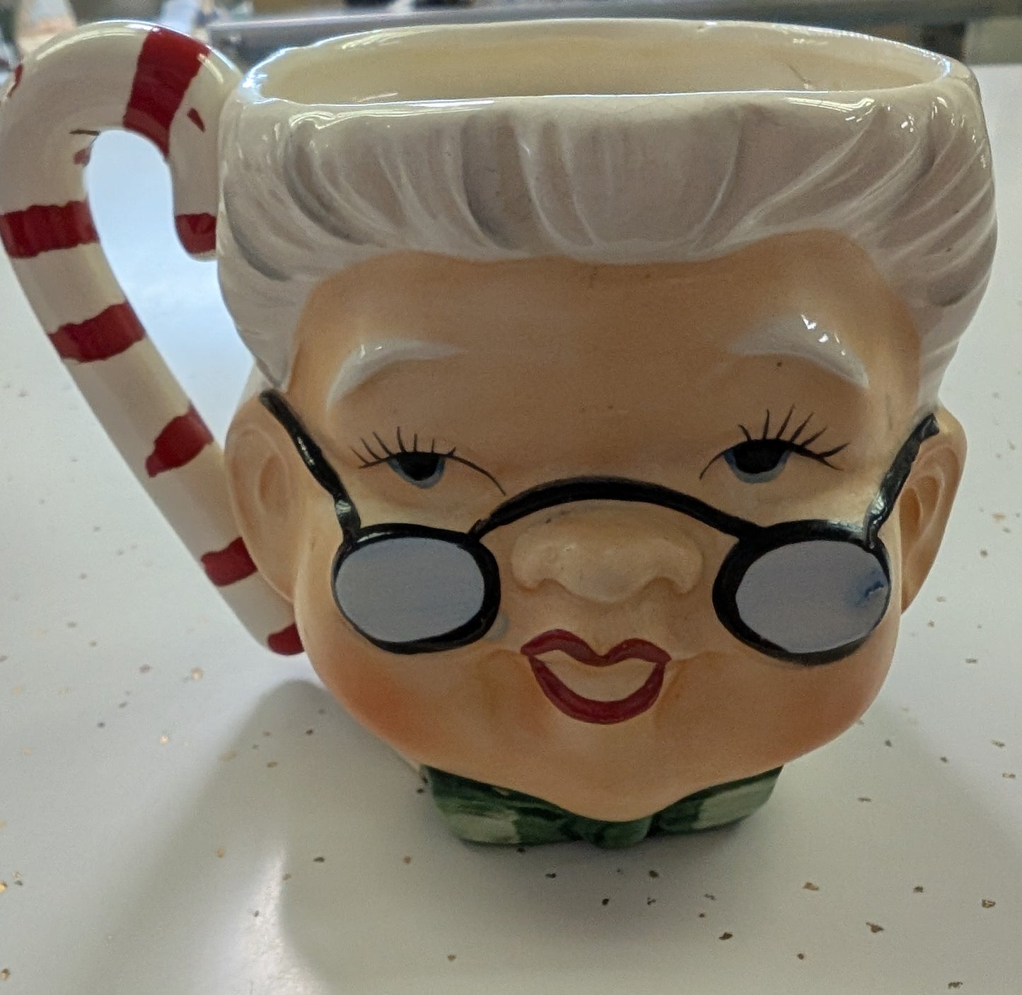 1950s Double-Sided Mrs. Claus and Santa Mug by Lefton