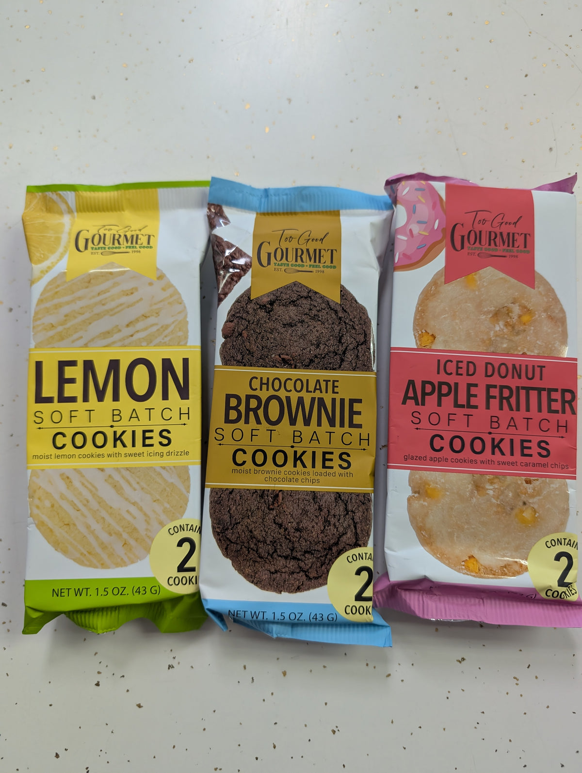 Individually Wrapped Cookies: Lemon, Apple Fritter & Brownie