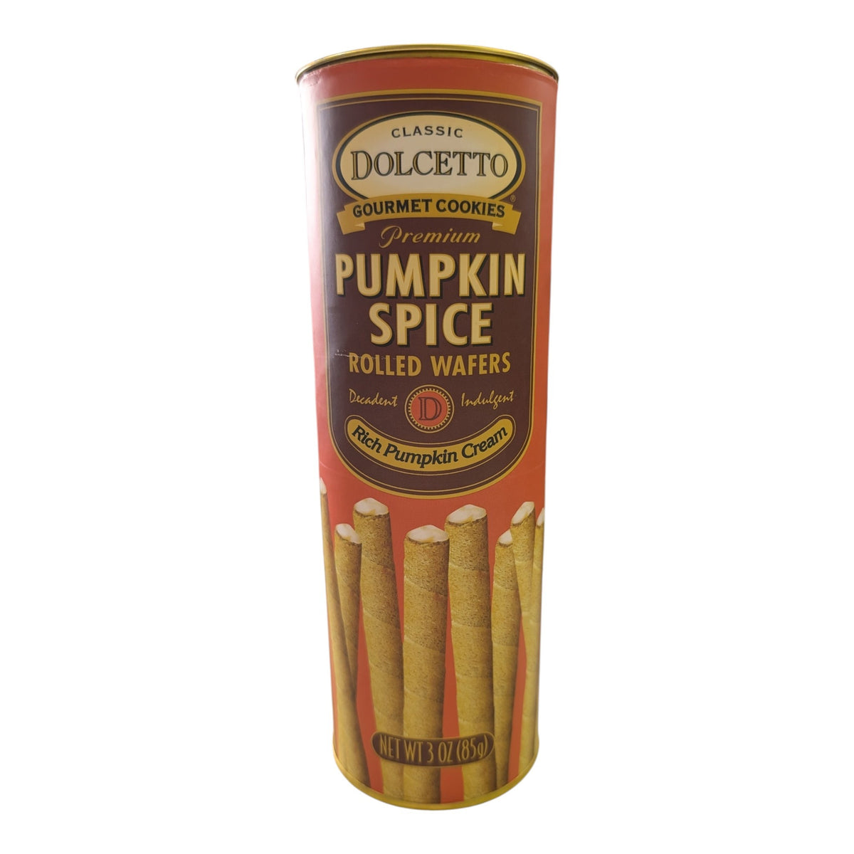 Dolcetto Pumpkin Spice Rolled Wafers – 3 oz